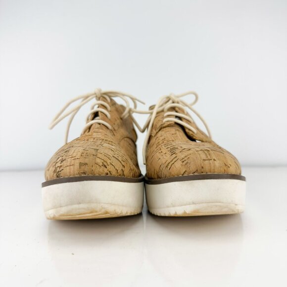 SCHUTZ Oxford Flatform Cut Out Cork Lightweight Contemporary Summer sz 41 - Picture 10 of 15